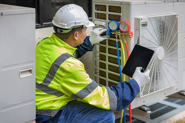 Professional Air Duct Cleaning technician working in Otisco, IN